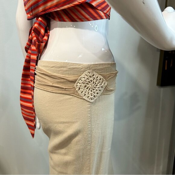 Vintage Nissa Linen Blend Hip Hugger Flared Pant - Picture 7 of 16